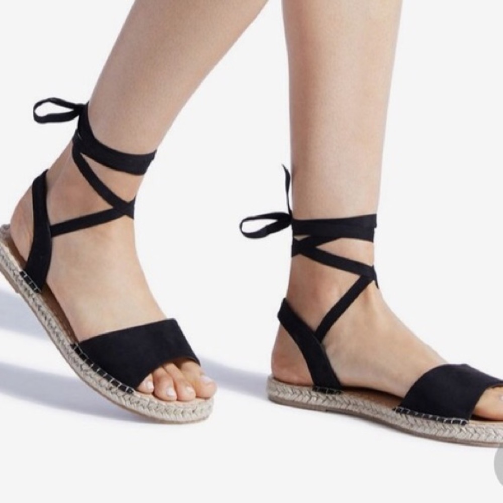 size 11 brand new black espadrille sandals